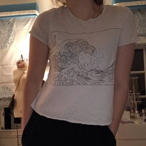 cute white wave t from urban outfitters